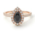 Pear Shaped Halo Diamond Ring - Janet No. 17