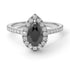 Pear Shaped Halo Diamond Ring - Janet No. 18