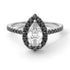 Pear Shaped Halo Diamond Ring - Janet No. 15