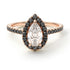 Pear Shaped Halo Diamond Ring - Janet No. 14