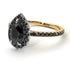 Two Tones Pear Shaped Halo Diamond Ring - Janet No. 11