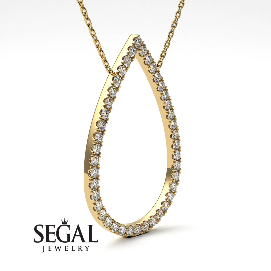 Pear Shaped Diamond Pendant Sylvia No. 1