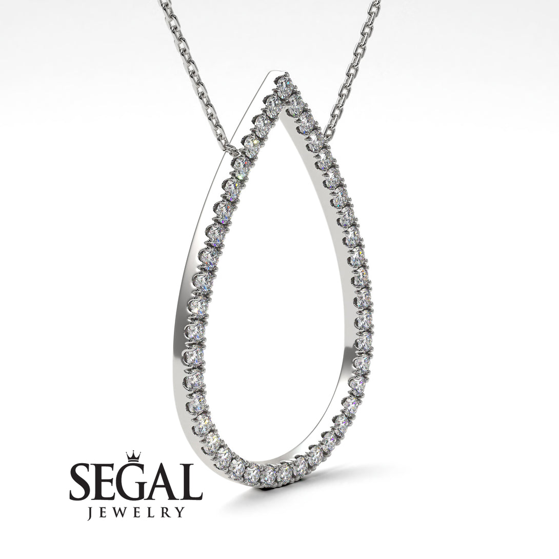 Pear Shaped Diamond Pendant Sylvia No. 3