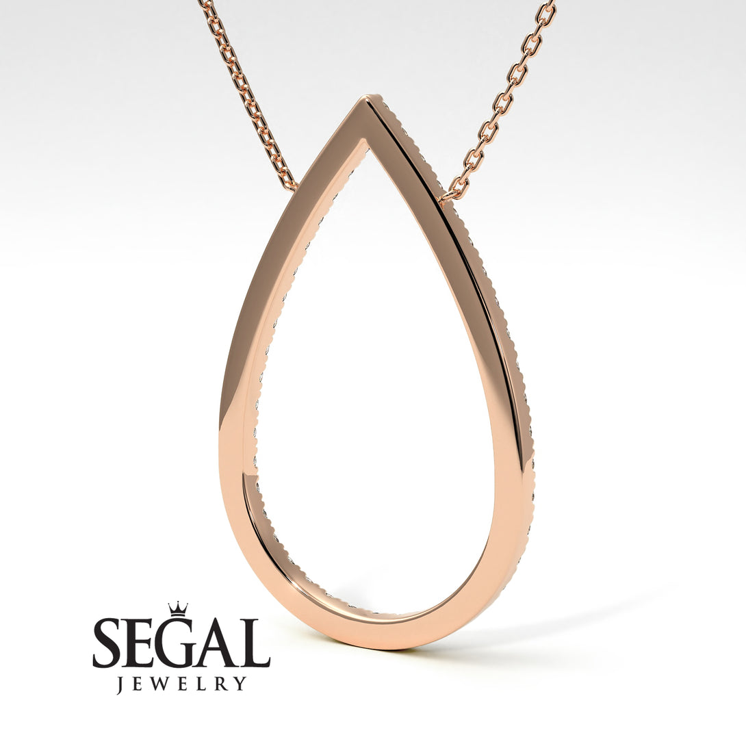 Pear Shaped Diamond Pendant Sylvia No. 2