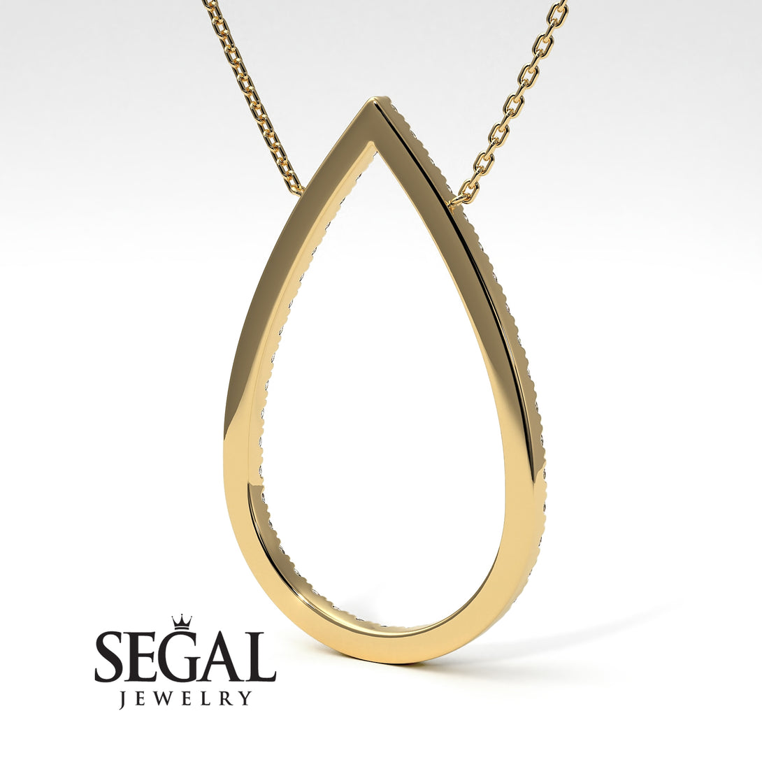 Pear Shaped Diamond Pendant Sylvia No. 1