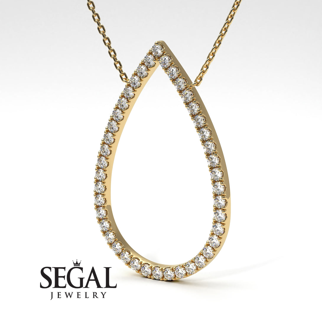 Pear Shaped Diamond Pendant Sylvia No. 1