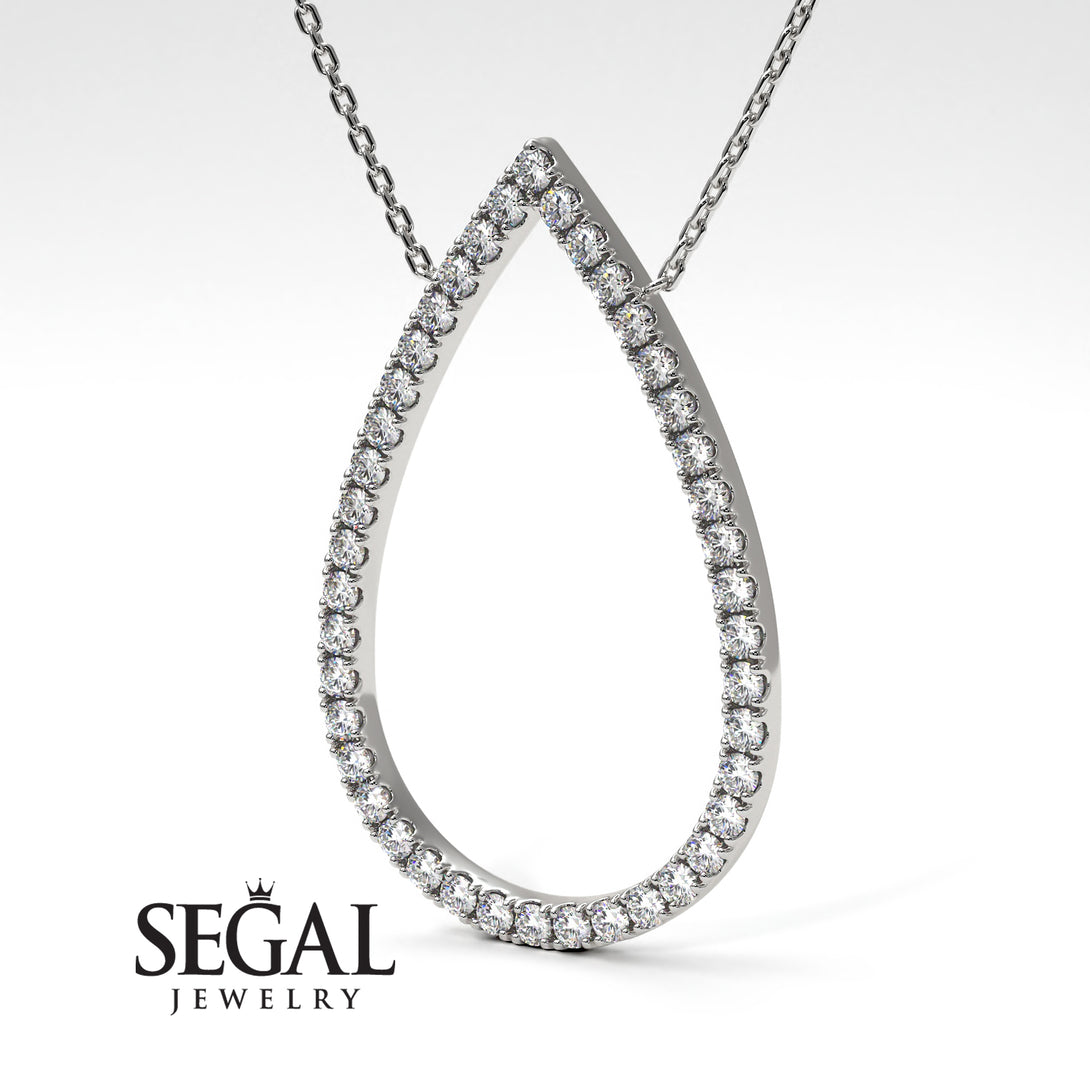 Pear Shaped Diamond Pendant Sylvia No. 3