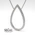 Pear Shaped Diamond Pendant Sylvia No. 3