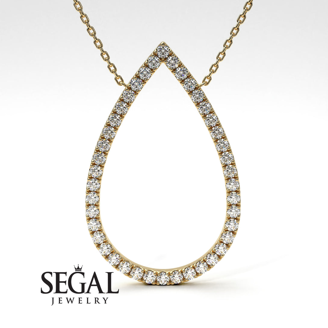 Pear Shaped Diamond Pendant Sylvia No. 1