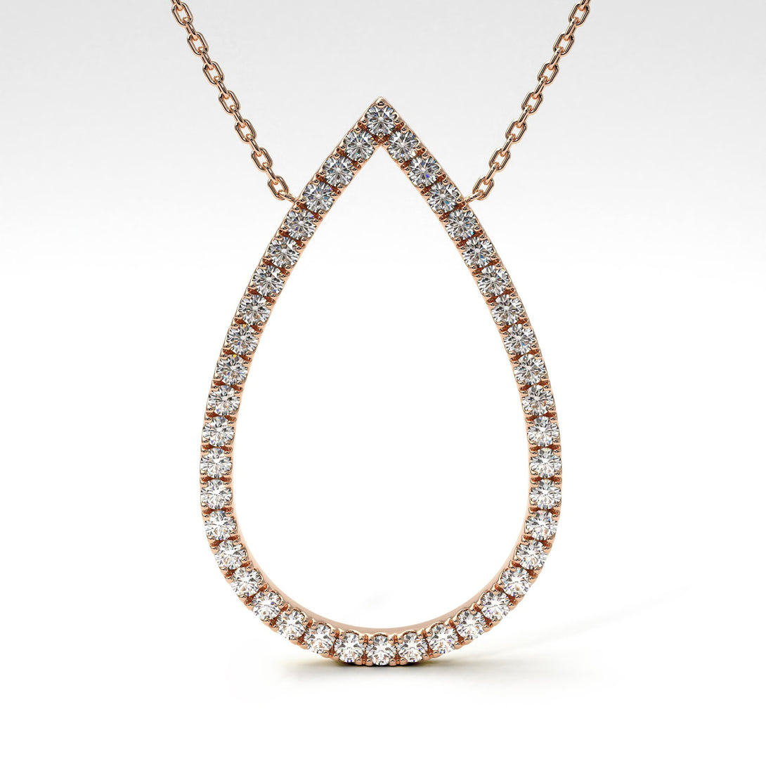 Pear Shaped Diamond Pendant Sylvia No. 1