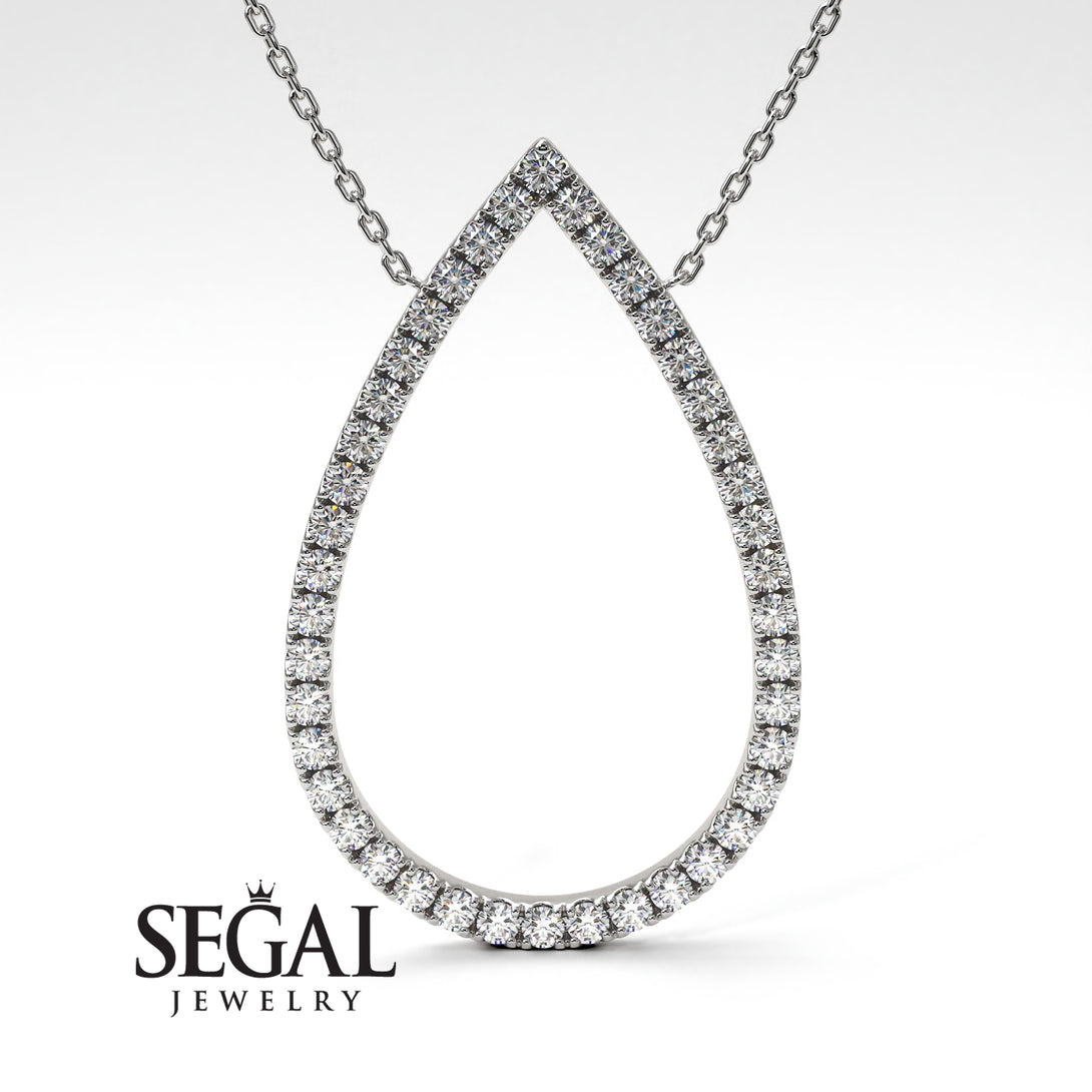 Pear Shaped Diamond Pendant Sylvia No. 3