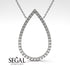 Pear Shaped Diamond Pendant Sylvia No. 3