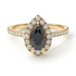 Pear Shaped Halo Diamond Ring - Janet No. 16