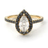 Pear Shaped Halo Diamond Ring - Janet No. 13