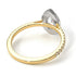 Two Tones Pear Shaped Halo Diamond Ring - Janet No. 8