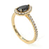 Pear Shaped Halo Diamond Ring - Janet No. 16