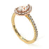 Two Tones Pear Shaped Halo Diamond Ring - Janet No. 7