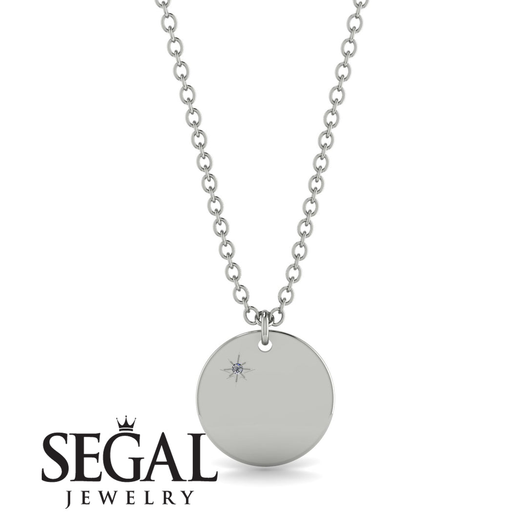 Diamond Gold Round Necklace - Ariella No. 3