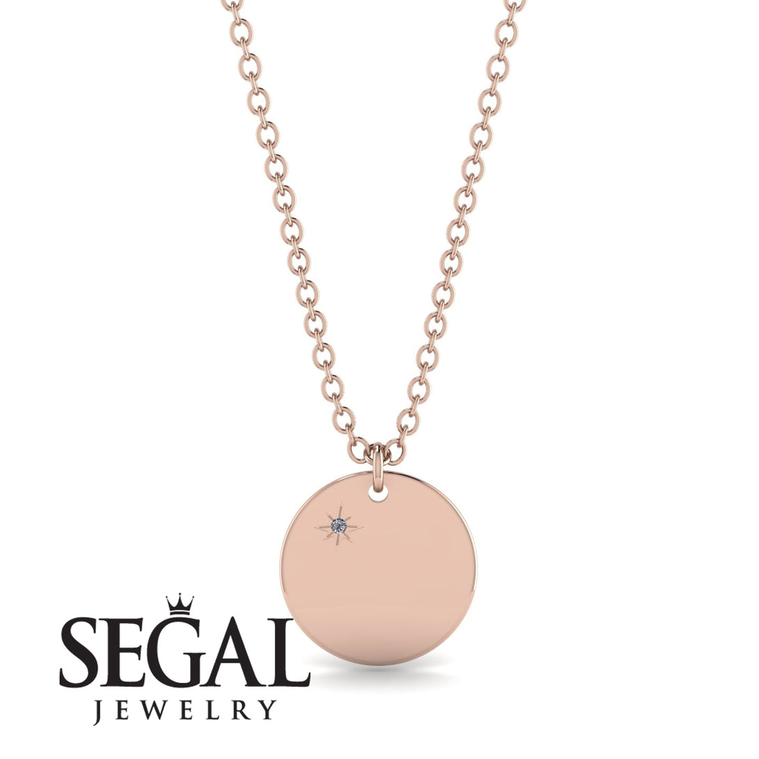 Diamond Gold Round Necklace - Ariella No. 2