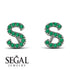 Personalised Initial Emerald Earrings - Gloria No. 6 image 6