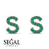 Personalised Initial Emerald Earrings - Gloria No. 6