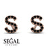 Personalised Initial Black Diamond Earrings - Gloria No. 8 image 6