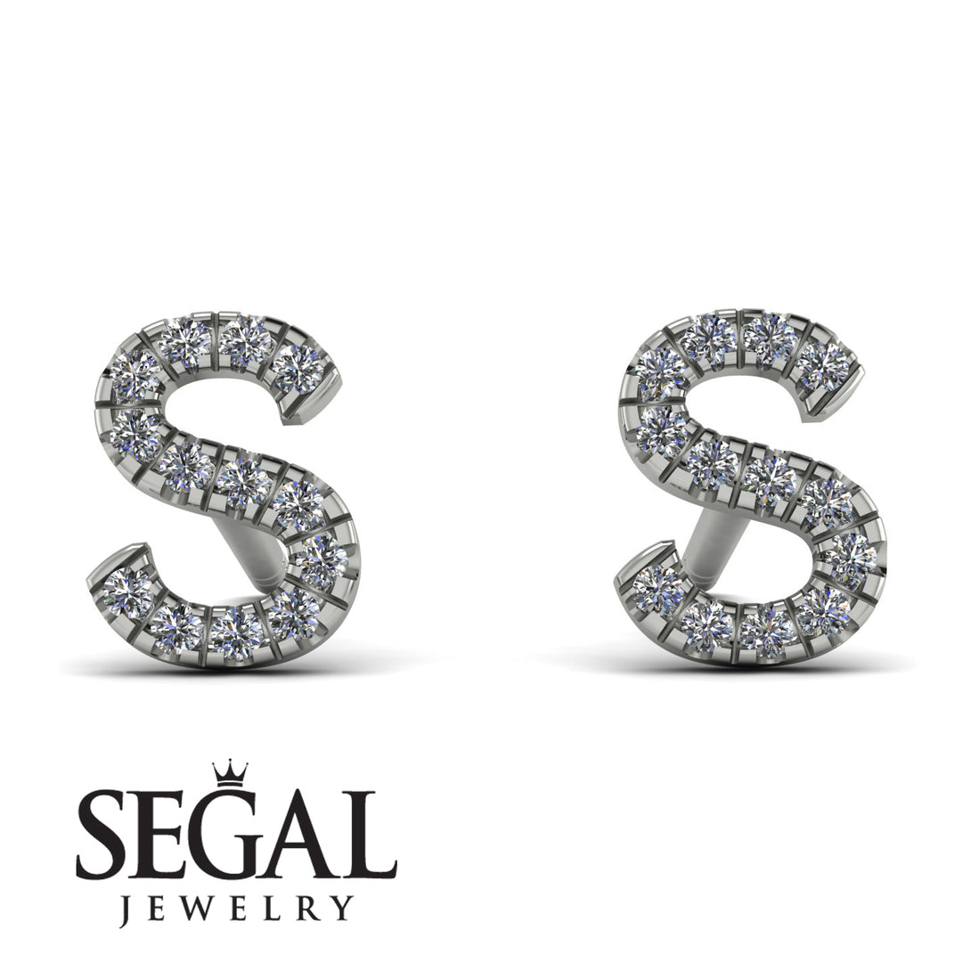 Personalised Initial Diamond Earrings - Gloria No. 3