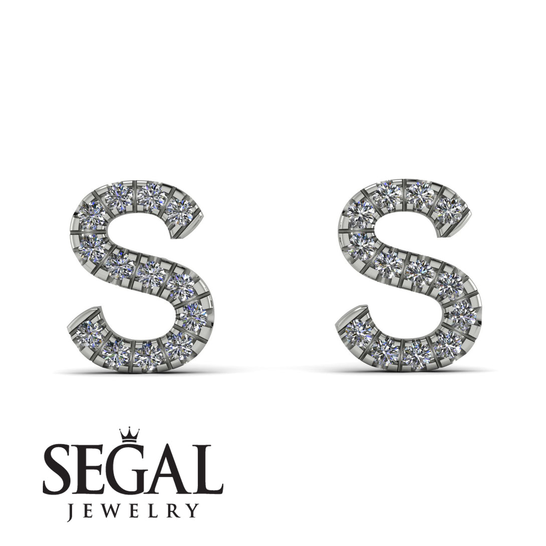Personalised Initial Diamond Earrings - Gloria No. 3