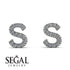 Personalised Initial Diamond Earrings - Gloria No. 3