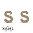 Personalised Initial Diamond Earrings - Gloria No. 1 image 3