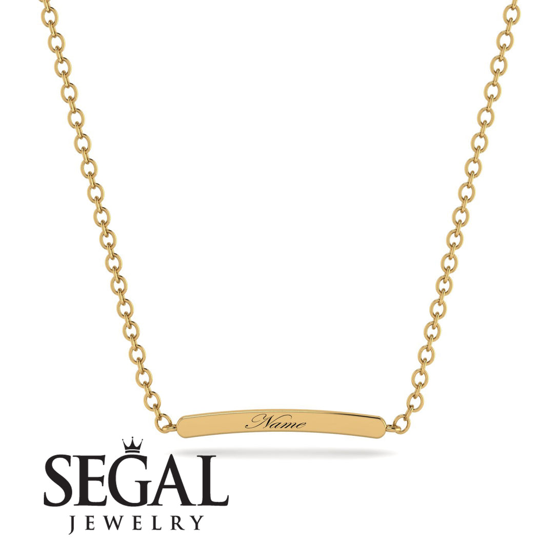 Personalised Name Necklace Bar - Saige No. 1