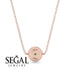 Personalised Round Emerald Necklace - Lena No. 5