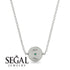 Personalised Round Emerald Necklace - Lena No. 6