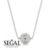 Personalised Round Sapphire Necklace - Lena No. 15