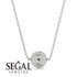 Personalised Round Black Diamond Necklace - Lena No. 9