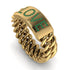 Personalized Emerald Chain Ring - Lucia No. 4