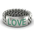 Personalized Emerald Chain Ring - Lucia No. 6