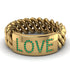 Personalized Emerald Chain Ring - Lucia No. 4