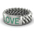 Personalized Emerald Chain Ring - Lucia No. 6