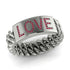 Personalized Ruby Chain Ring - Lucia No. 12