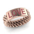 Personalized Ruby Chain Ring - Lucia No. 11