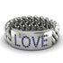 Personalized Sapphire Chain Ring - Lucia No. 15