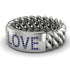 Personalized Sapphire Chain Ring - Lucia No. 15