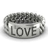 Personalized Black Diamond Chain Ring - Lucia No. 9