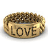 Personalized Black Diamond Chain Ring - Lucia No. 7 image 1