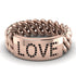 Personalized Black Diamond Chain Ring - Lucia No. 8 image 1