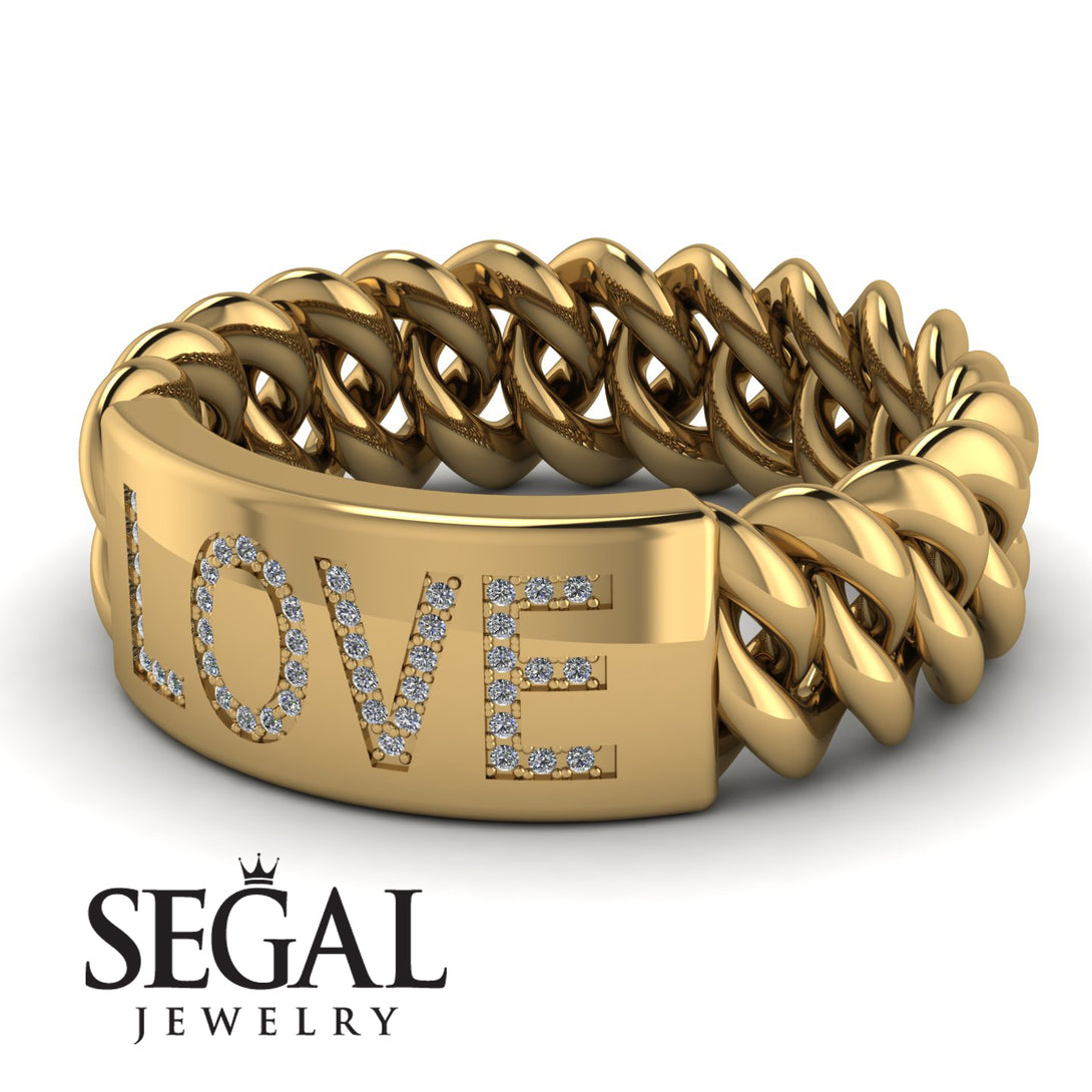 Personalized Diamond Chain Ring - Lucia No. 1