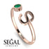 Personalized Open Emerald Ring - Finley No. 5