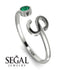 Personalized Open Emerald Ring - Finley No. 6