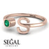 Personalized Open Emerald Ring - Finley No. 5
